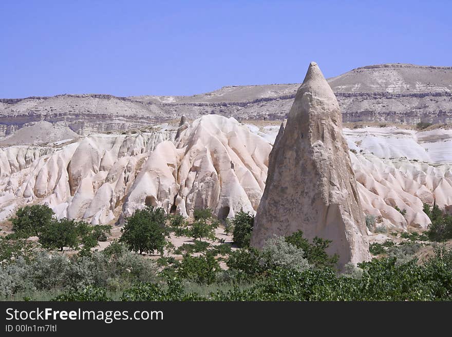 Cappadocia rock landscapes, anatolia, turkey