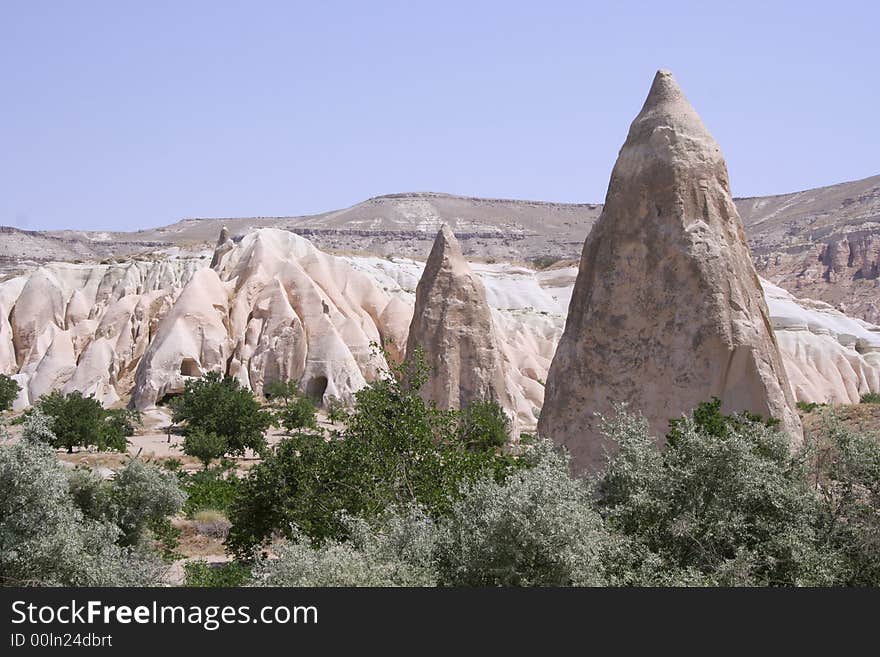 Cappadocia rock landscapes, anatolia, turkey