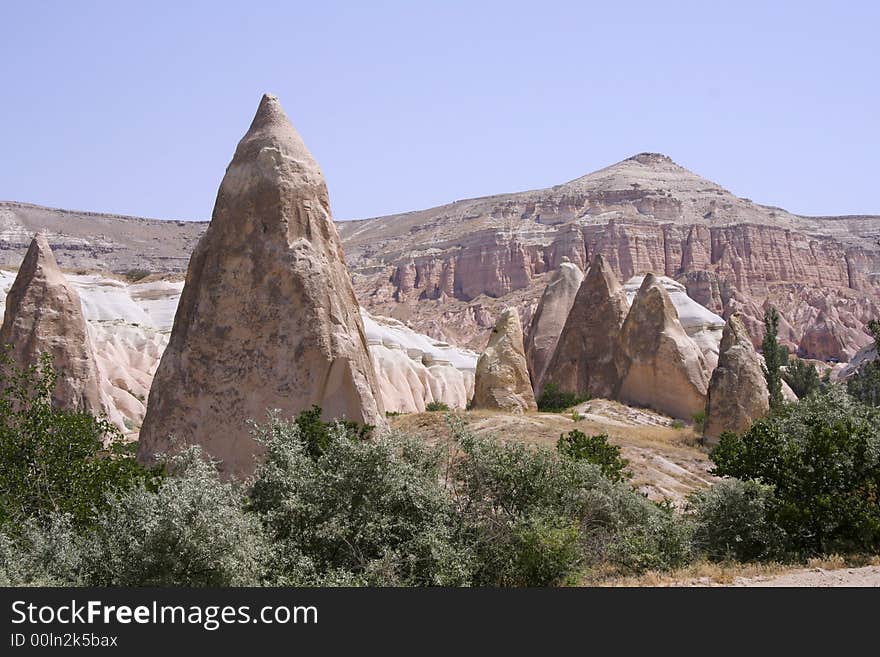 Cappadocia rock landscapes, anatolia, turkey