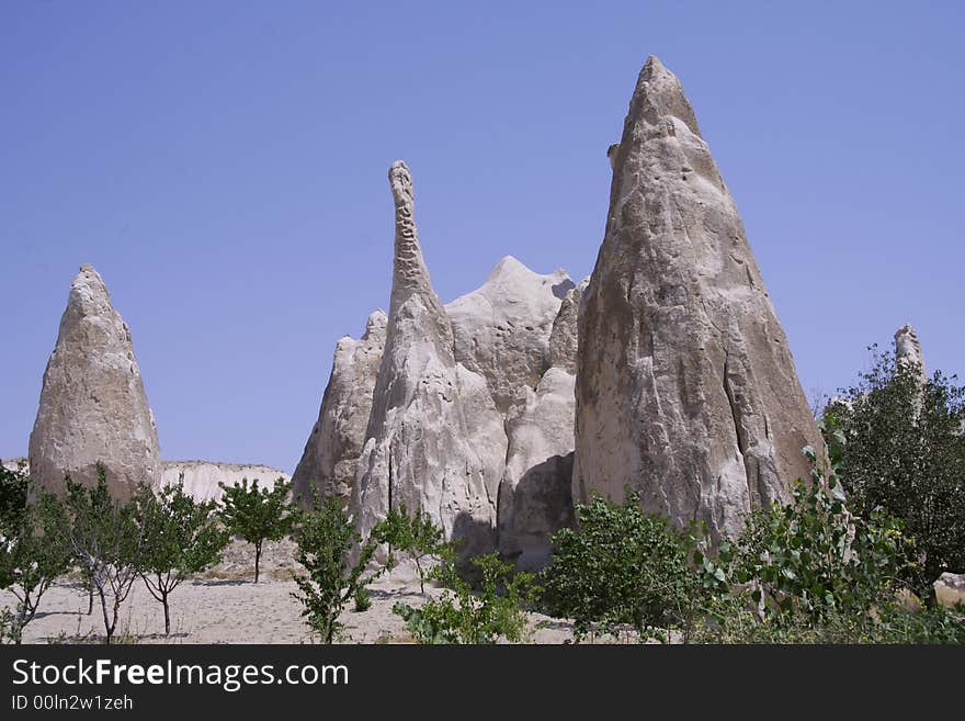 Cappadocia rock landscapes, anatolia, turkey