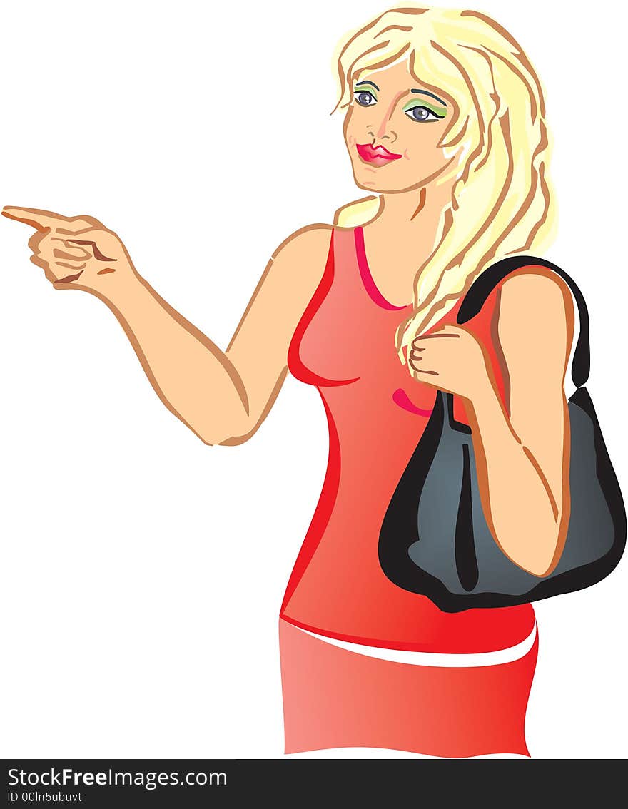 Vector illustrations of shopping сute girls. Vector illustrations of shopping сute girls