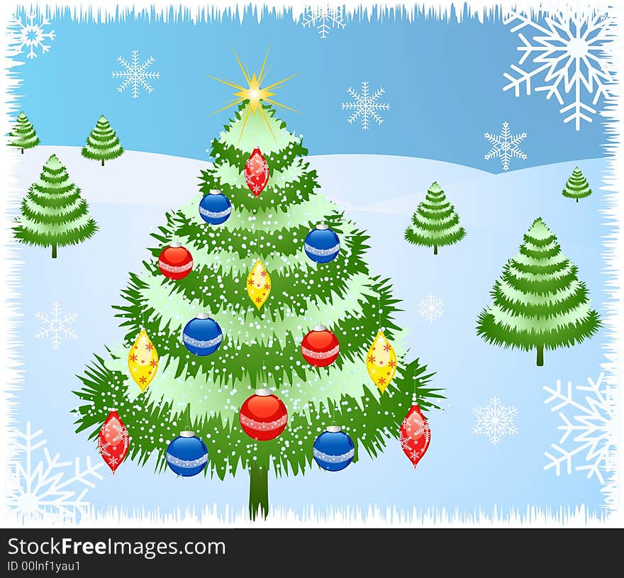 Abstract Christmas vector decor background