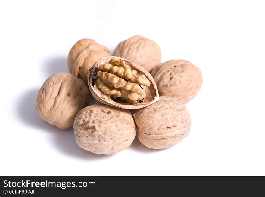 The Group of the same walnut with one different. The Group of the same walnut with one different