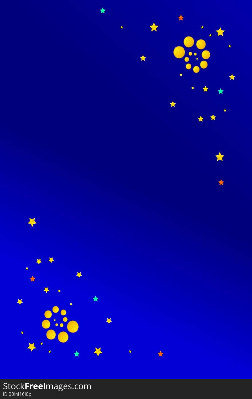 Blue background wiht yellow little stars. Blue background wiht yellow little stars