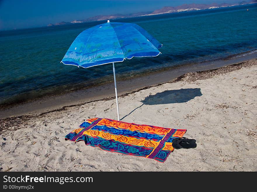 Sun umbrella on the beach