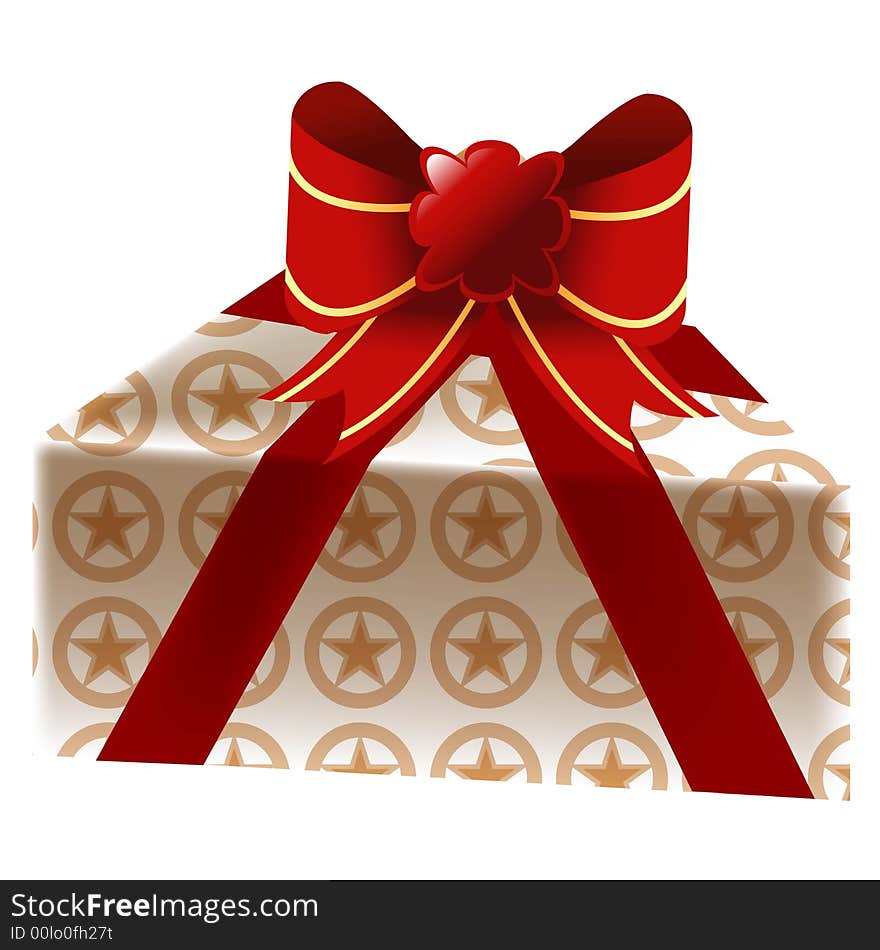 Gift, present, vector, illustration, wrapping