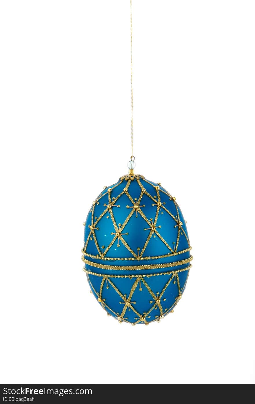 Blue hanging Christmas ornament