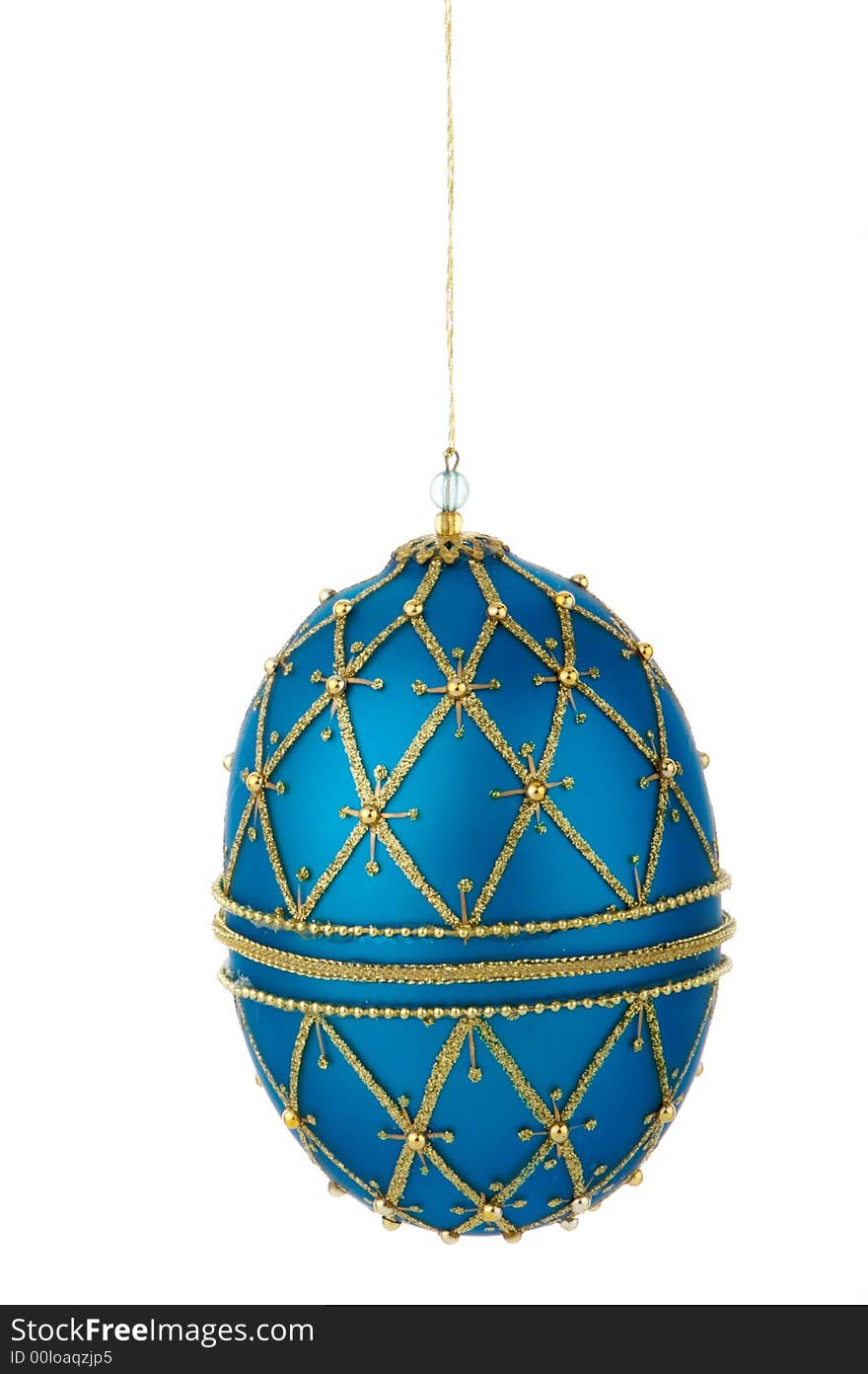 An image of a blue Christmas ornament. An image of a blue Christmas ornament