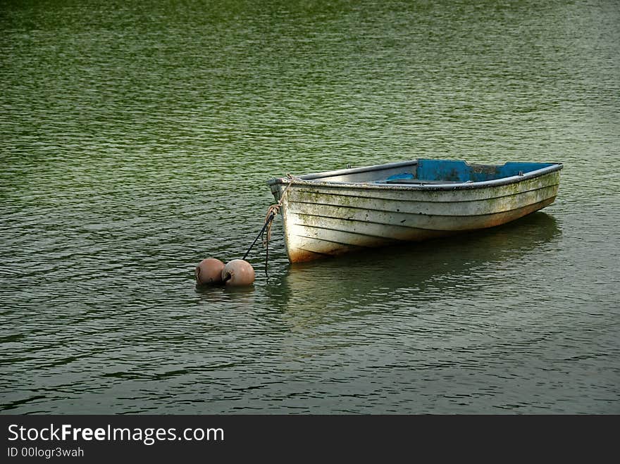 Boat in the reservoir