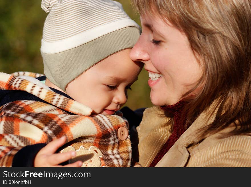 Little boy and his mother. Little boy and his mother