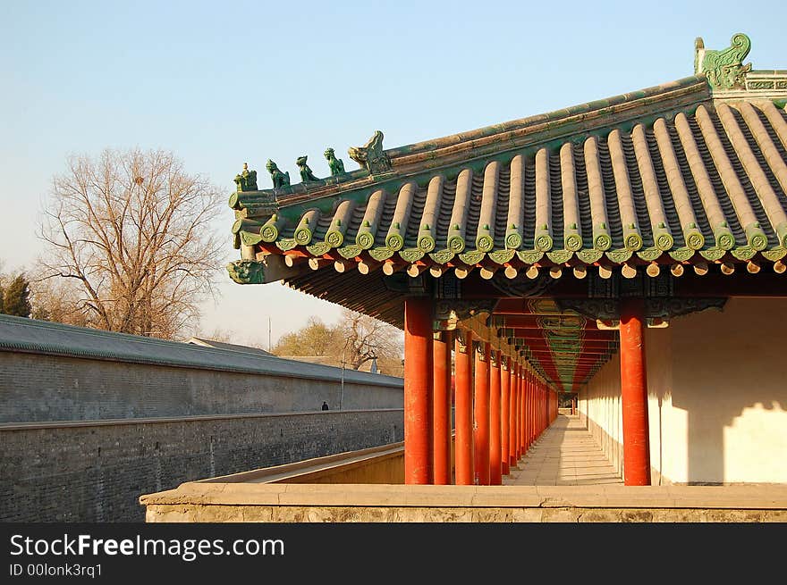 Winding corridor for guard in Hall of Abstinence, temple of heaven, Beijing