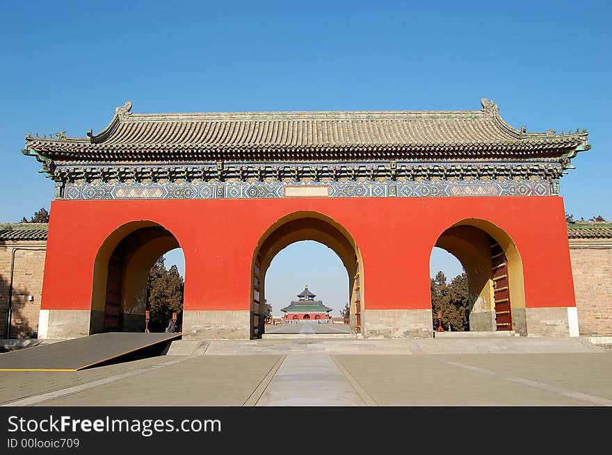 Gate in the temple of heaven