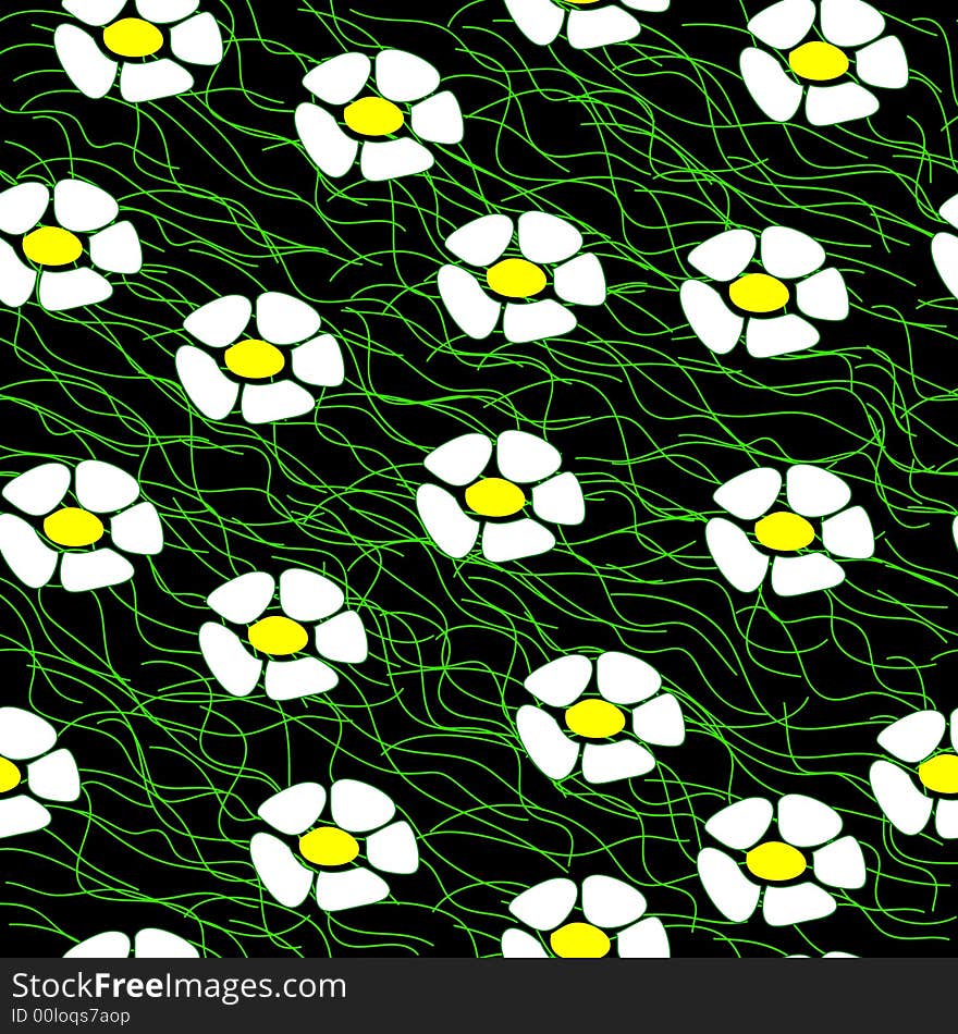 Seamlessly vector wallpaper with flowers. Seamlessly vector wallpaper with flowers