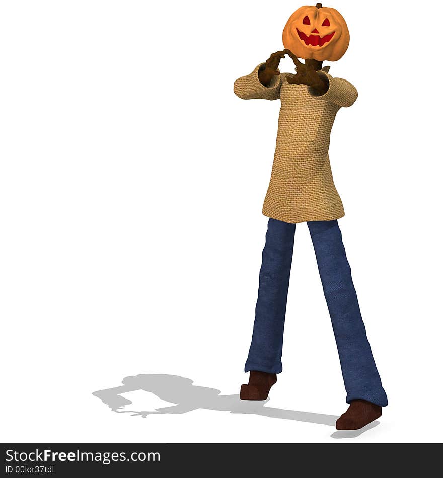 Funny Punpkin Man, perfect for Halloween With Clipping Path / Cutting Path. Funny Punpkin Man, perfect for Halloween With Clipping Path / Cutting Path