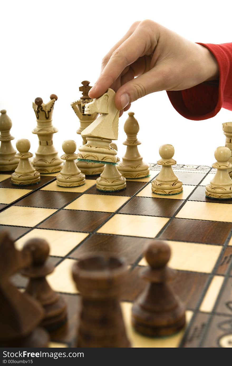 Variants chess composition on white background