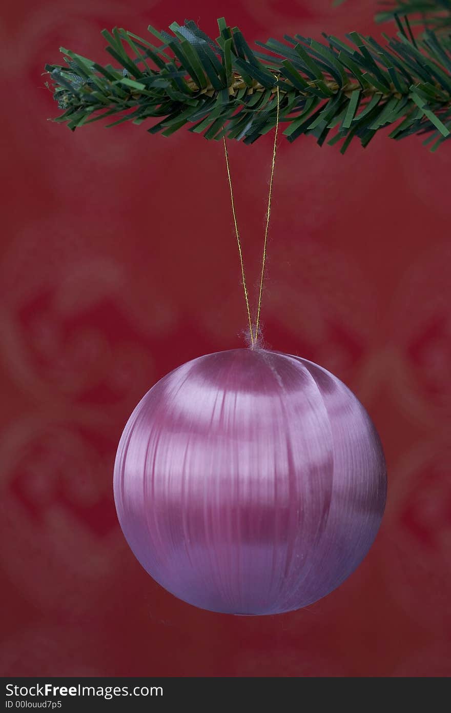 Christmas ball hanging