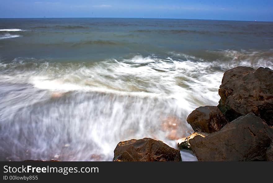 Rocks And Blue Sea