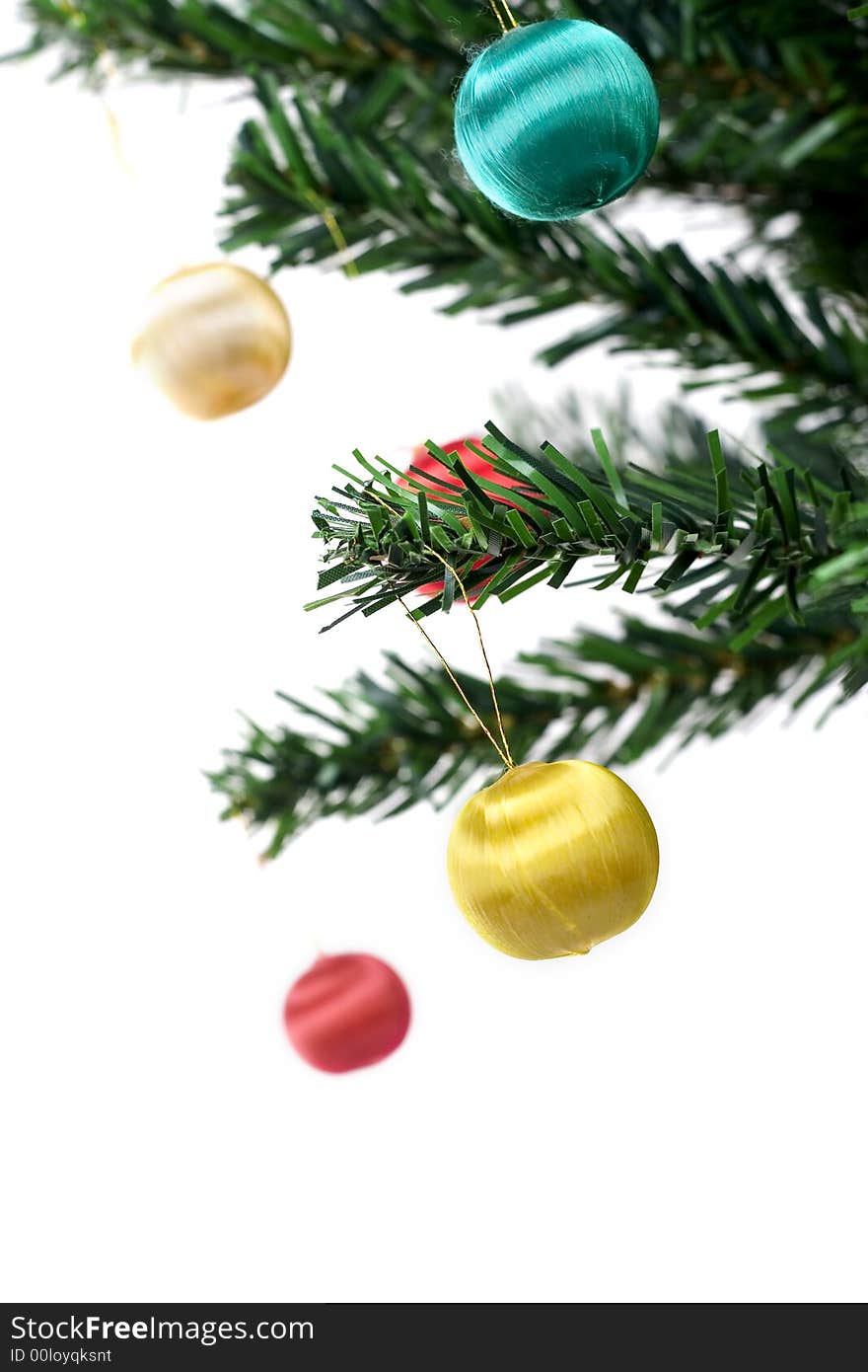 Christmas balls hanging