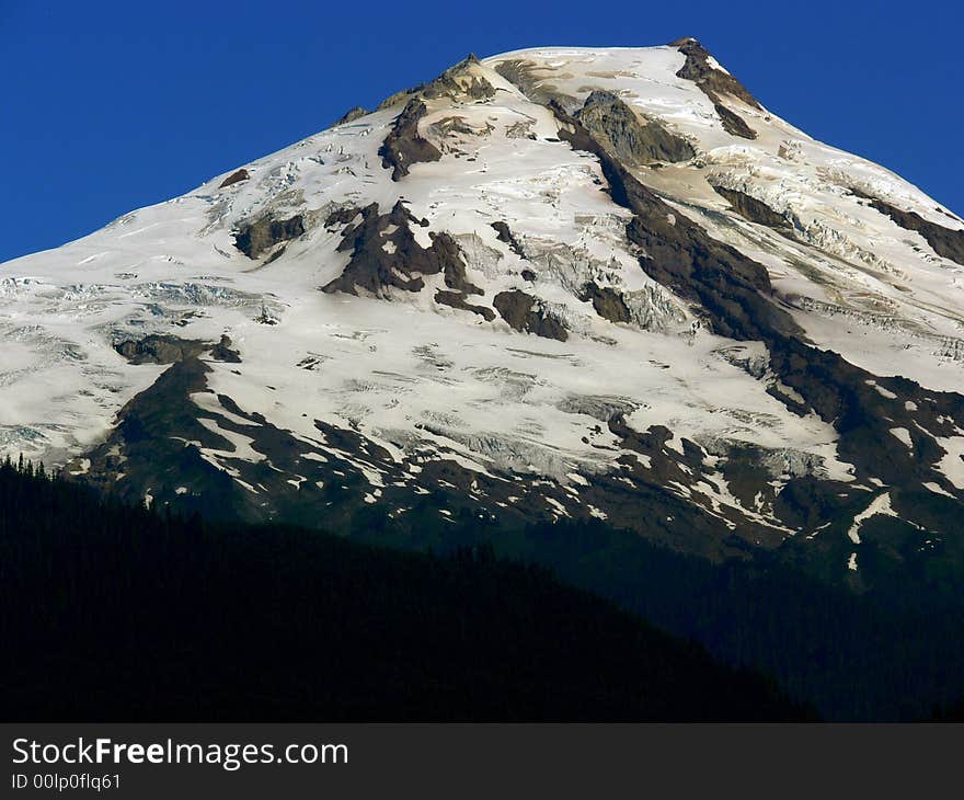 A shot of the details and texture of a large mountain. A shot of the details and texture of a large mountain.