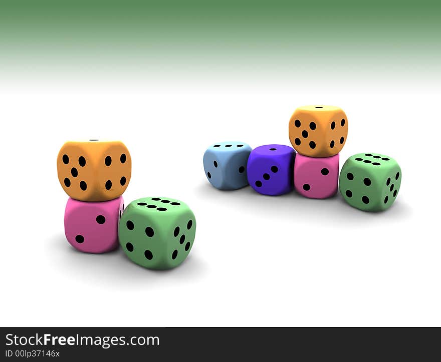 Dices - 3d Illustration