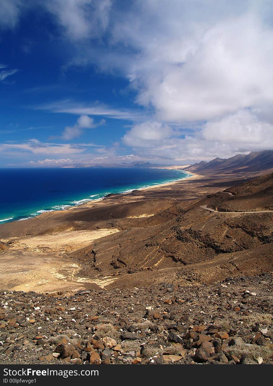 Cofete beach in fuerte ventura