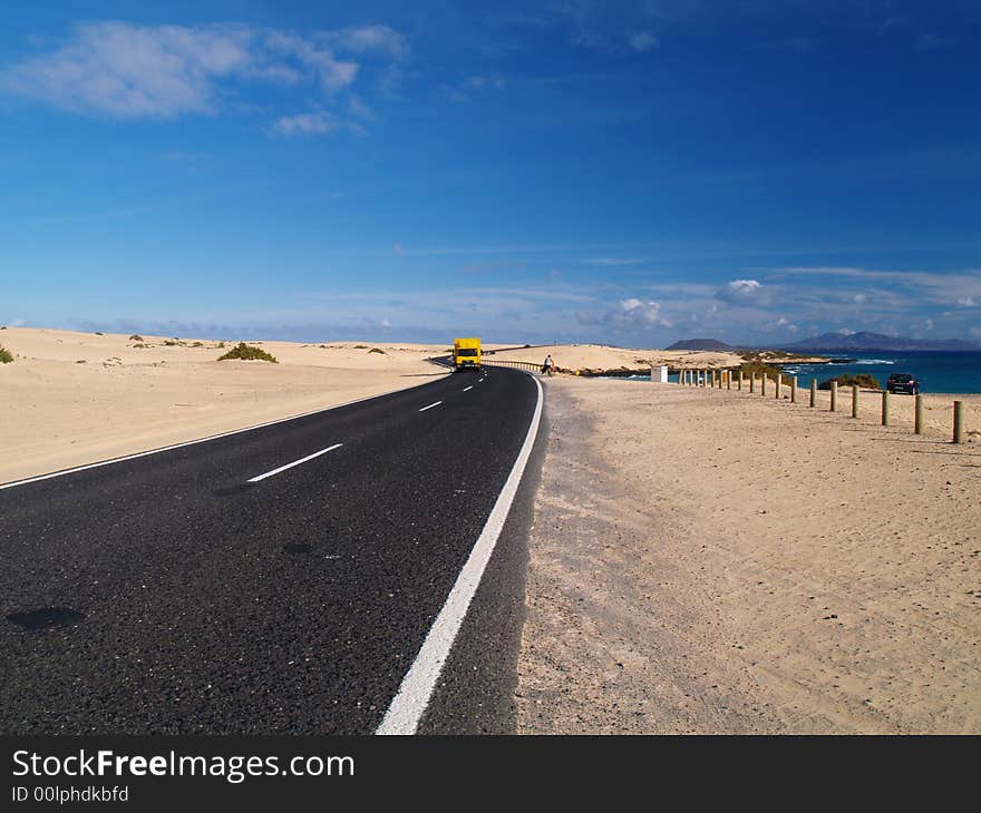 Corralejo beach in fuerte ventura