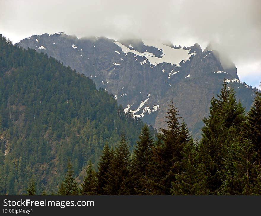 This mountain was seen from Alouette Lake in Golden Ears Provincial Park, BC, Canada.  This park is located about an hour east of Vancouver. This mountain was seen from Alouette Lake in Golden Ears Provincial Park, BC, Canada.  This park is located about an hour east of Vancouver.