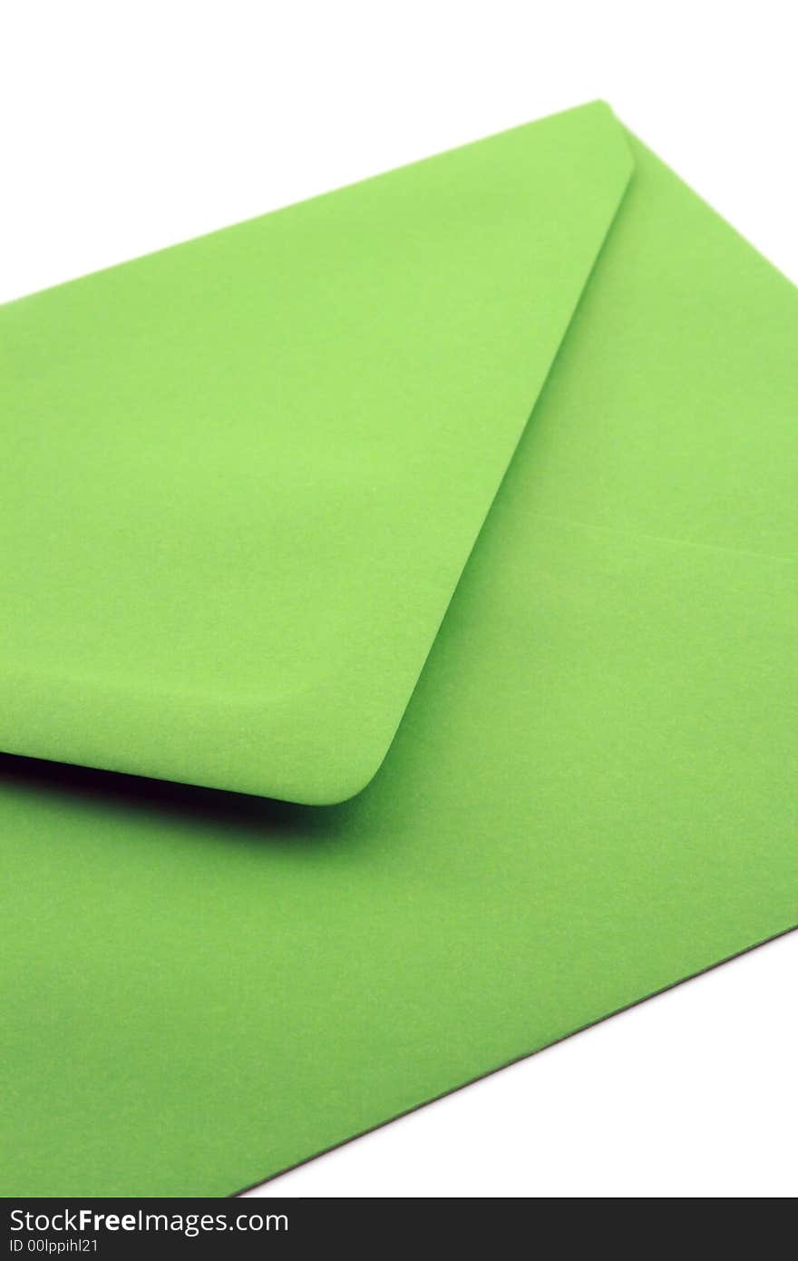 Close-up green envelope