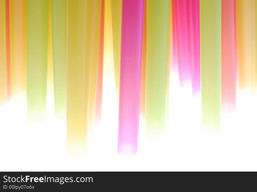 Color drinking straw on light box