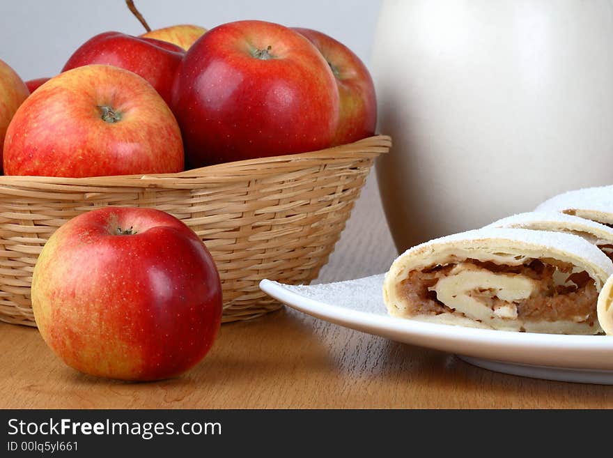 Still life with apples