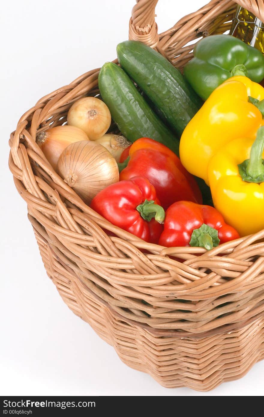 Basket With Fresh Vegetables