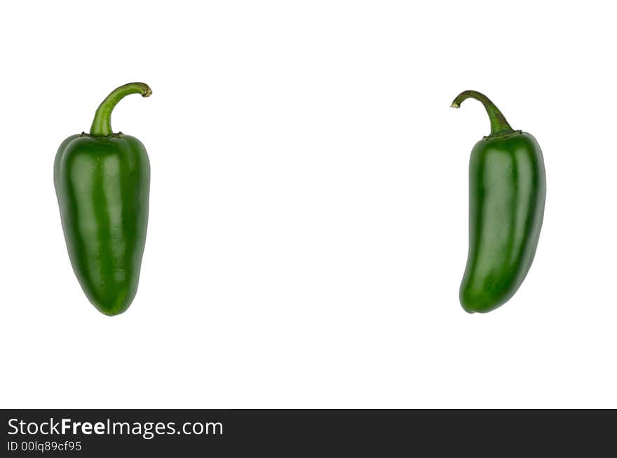 Hot chili peppers green