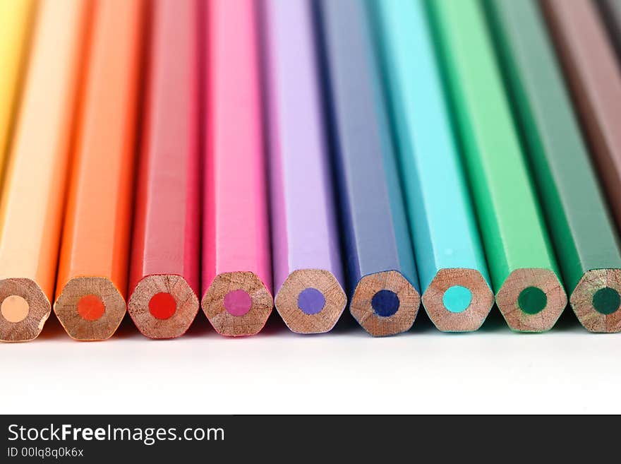 Close up of  colorful pencils