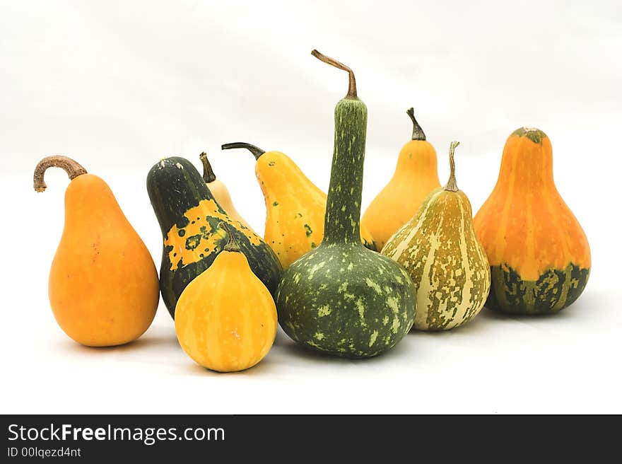 Decorative pumpkin on white background