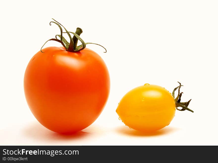 Red and yellow tomatoes