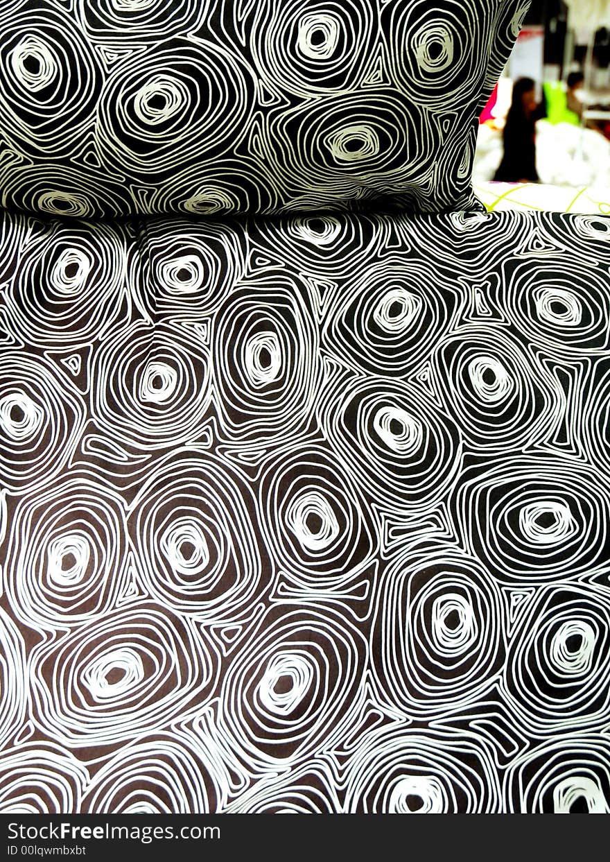 Abstrct cloth in a market in China