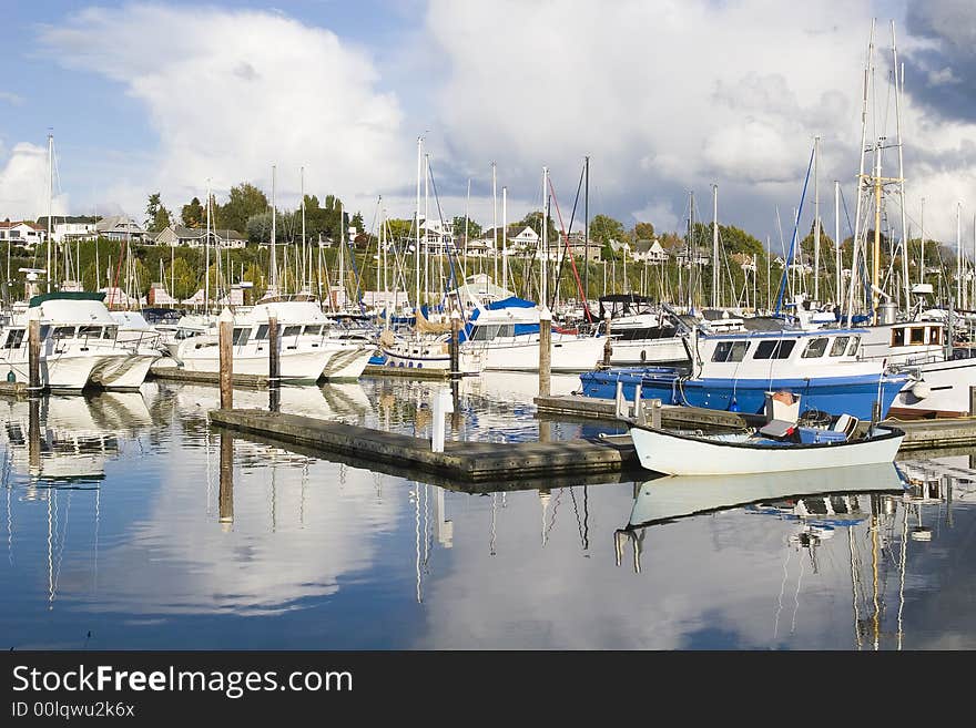 White Yachts on Blue Water