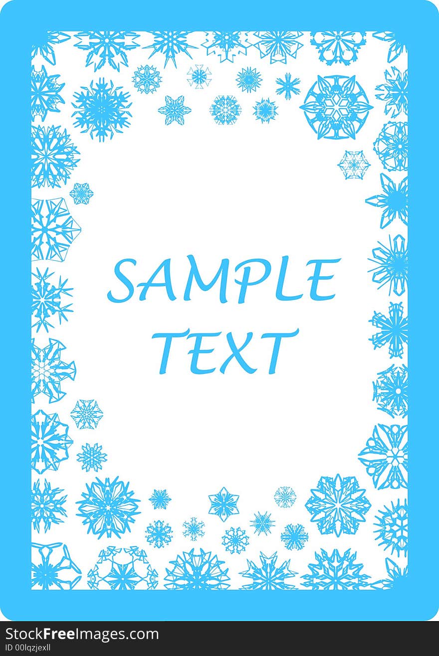 Surreal blue snowflakes vector design. Surreal blue snowflakes vector design