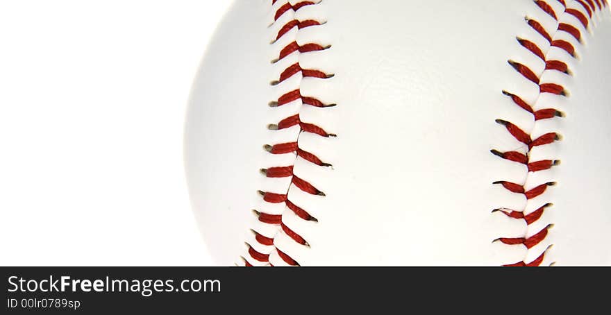 Baseball ball isolated on white background. This high resolution image was taken by 10 mp Canon camera with professional lens.