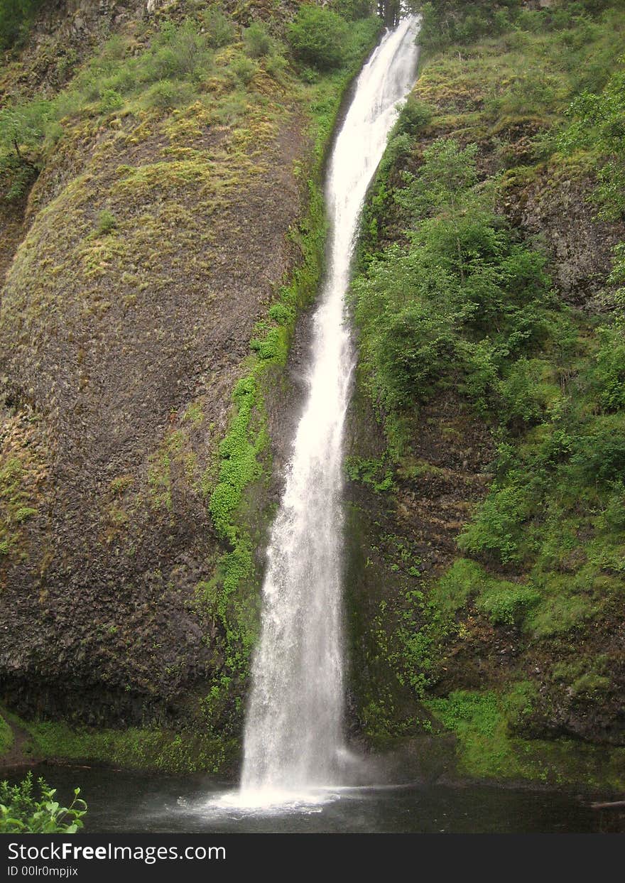 Ponytail Falls is one of the many beautiful Waterfalls in Columbia River Gorge.