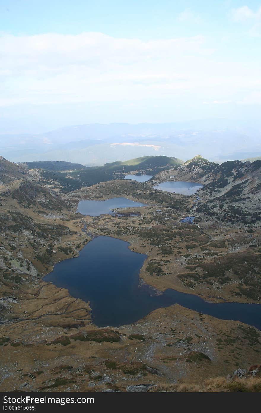 Rila Mountain with four out of all 7 lakes , Bulgaria