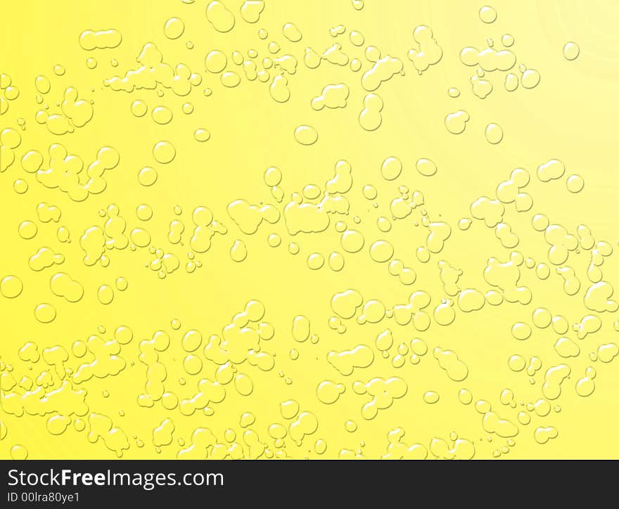 Yellow water drops