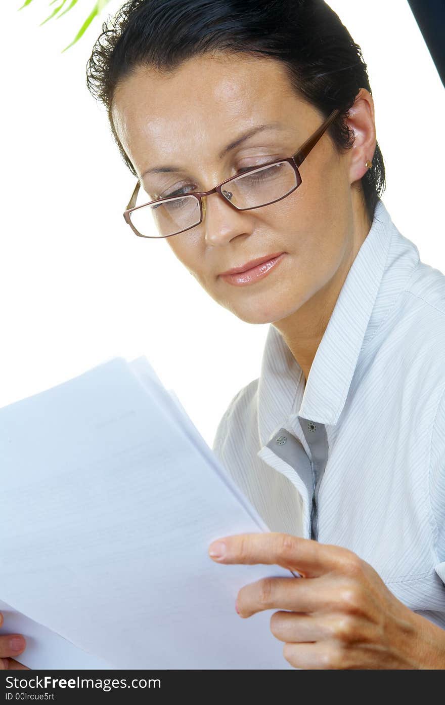 Portrait of businesswoman doing  her paperwork in the office. Portrait of businesswoman doing  her paperwork in the office