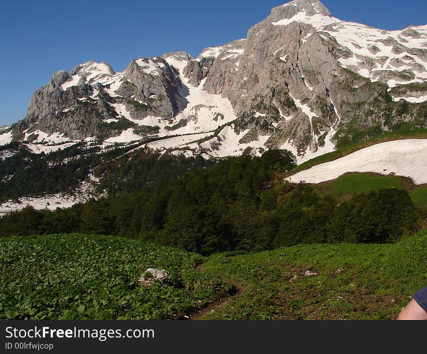 Mountain Fisht. June 2007. We left climbers camp.