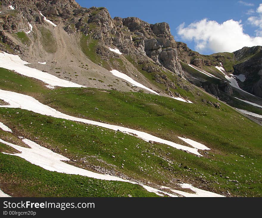 Mountain ridge named as Stone sea. Mountain ridge named as Stone sea