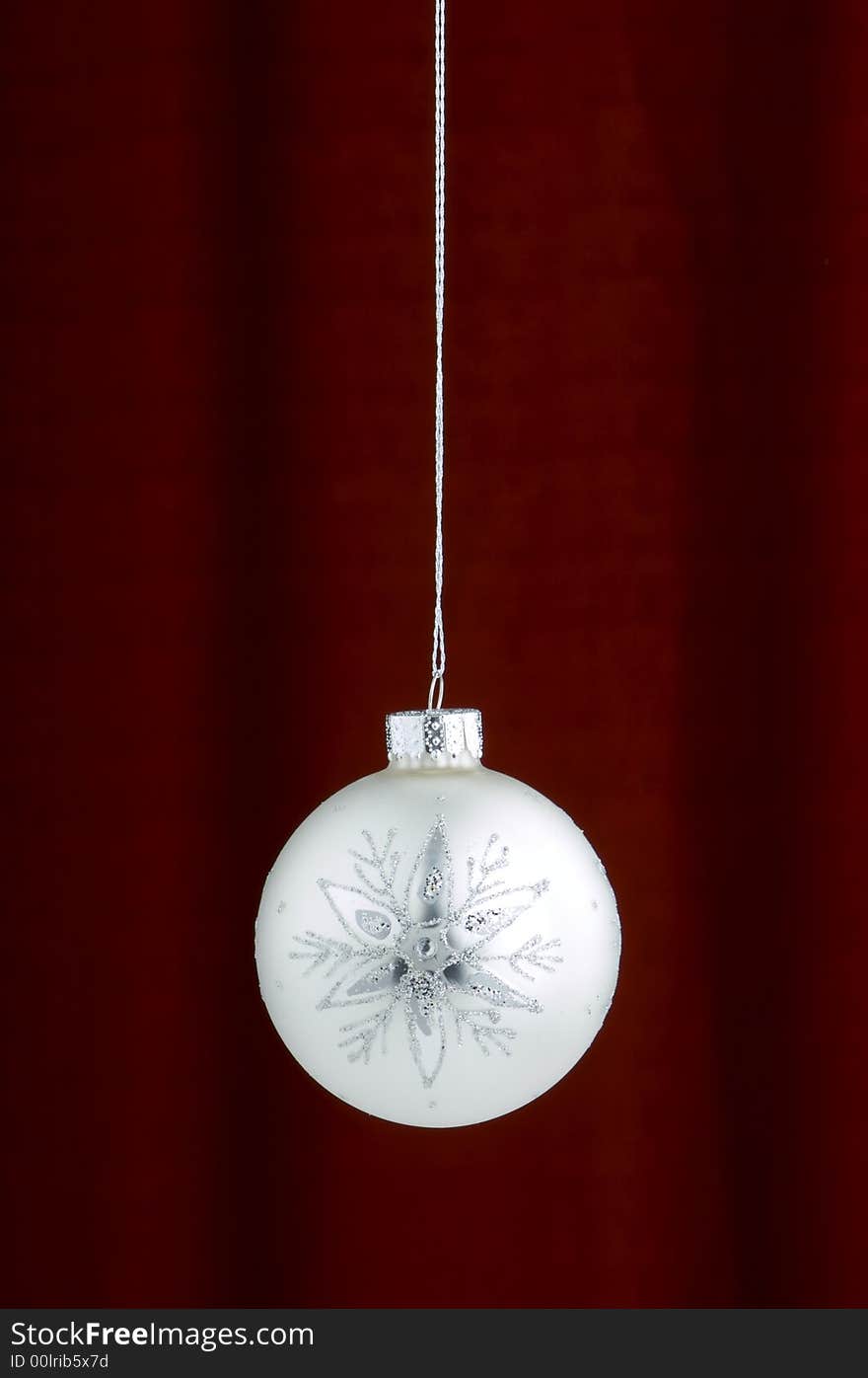 Christmas Decoration On Red