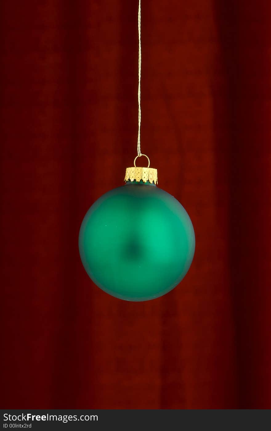 Christmas Decoration On Red