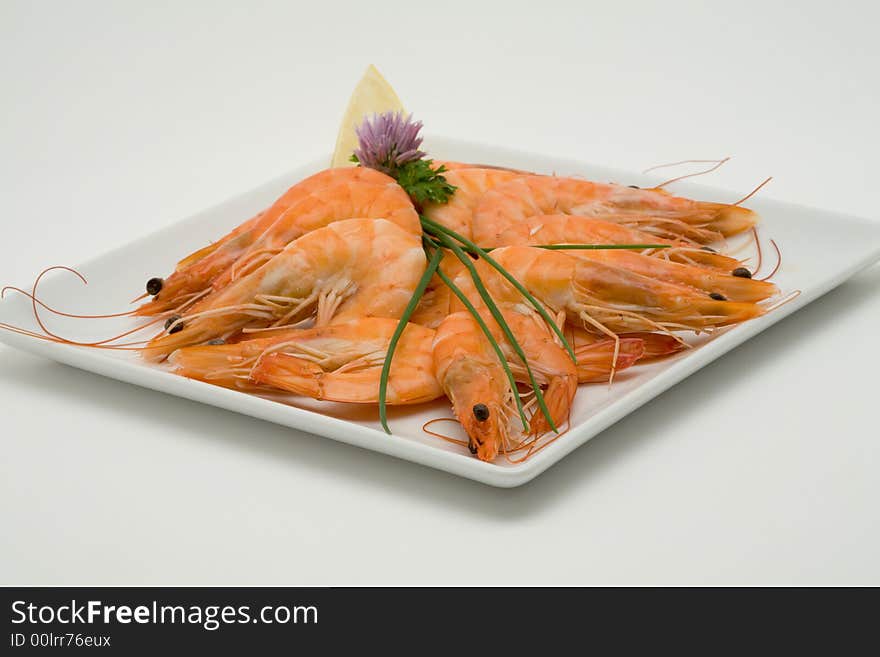 Prawn appetizer plate