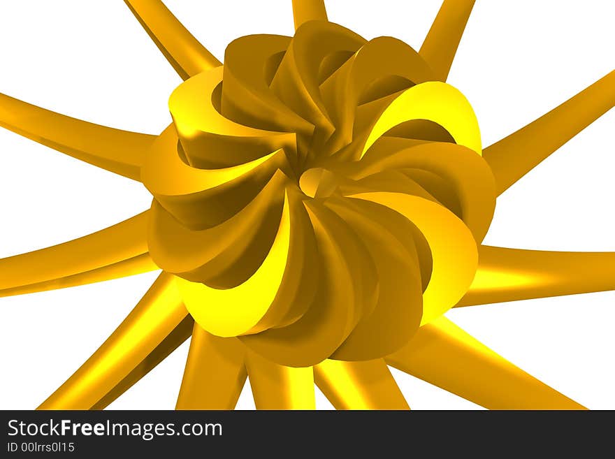 3d abstract geometry like sun