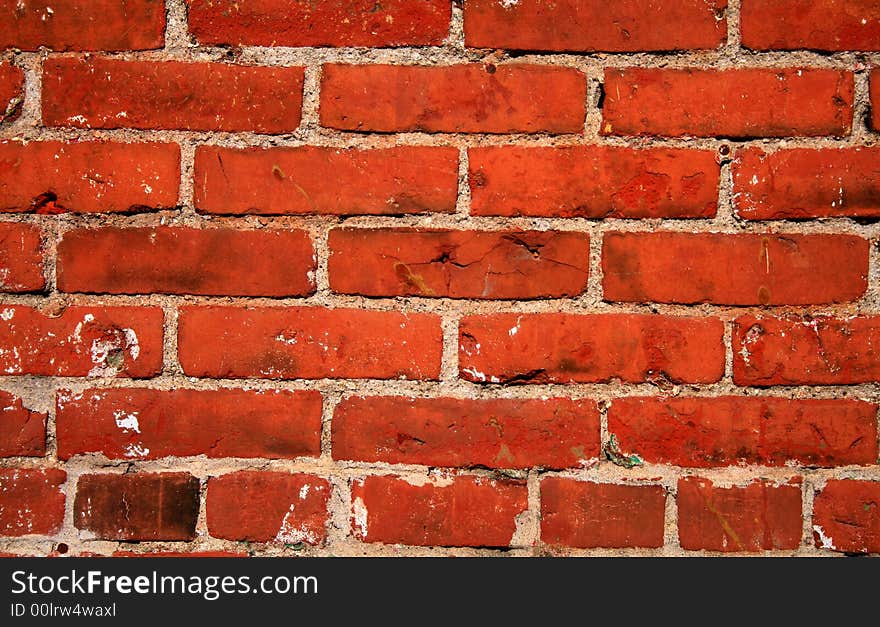 Red brick from very old building used as background. Red brick from very old building used as background